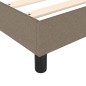 vidaXL Boxspringbett mit Matratze Taupe 90x200 cm Stoff vidaXL Boxspringbett mit Matratze Taupe 90x200 cm Stoff