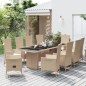 vidaXL 11-tlg. Garten-Essgruppe mit Kissen Beige Poly Rattan vidaXL 11-tlg. Garten-Essgruppe mit Kissen Beige Poly Rattan