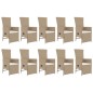 vidaXL 11-tlg. Garten-Essgruppe mit Kissen Beige Poly Rattan vidaXL 11-tlg. Garten-Essgruppe mit Kissen Beige Poly Rattan