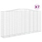 vidaXL Gabionen mit Hochbogen 7 Stk. 400x50x200/220cm Verzinktes Eisen vidaXL Gabionen mit Hochbogen 7 Stk. 400x50x200/220cm Verzinktes Eisen