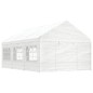 vidaXL Pavillon mit Dach Weiß 6,69 x 4,08 x 3,22 m Polyethylen vidaXL Pavillon mit Dach Weiß 6,69 x 4,08 x 3,22 m Polyethylen
