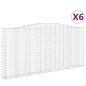 vidaXL Gabionen mit Hochbogen 6 Stk. 400x30x180/200cm Verzinktes Eisen vidaXL Gabionen mit Hochbogen 6 Stk. 400x30x180/200cm Verzinktes Eisen