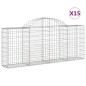 vidaXL Gabionen mit Hochbogen 15 Stk. 200x30x80/100cm Verzinktes Eisen vidaXL Gabionen mit Hochbogen 15 Stk. 200x30x80/100cm Verzinktes Eisen