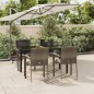 vidaXL 5-tlg. Garten-Essgruppe mit Kissen Schwarz und Grau Poly Rattan vidaXL 5-tlg. Garten-Essgruppe mit Kissen Schwarz und Grau Poly Rattan