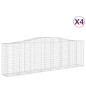 vidaXL Gabionen mit Hochbogen 4 Stk. 400x50x120/140cm Verzinktes Eisen vidaXL Gabionen mit Hochbogen 4 Stk. 400x50x120/140cm Verzinktes Eisen