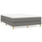 vidaXL Boxspringbett mit Matratze Dunkelgrau 140x190 cm Stoff vidaXL Boxspringbett mit Matratze Dunkelgrau 140x190 cm Stoff