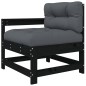 vidaXL 5-tlg. Garten-Lounge-Set mit Kissen Schwarz Massivholz vidaXL 5-tlg. Garten-Lounge-Set mit Kissen Schwarz Massivholz