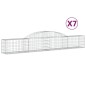vidaXL Gabionen mit Hochbogen 7 Stk. 300x30x40/60 cm Verzinktes Eisen vidaXL Gabionen mit Hochbogen 7 Stk. 300x30x40/60 cm Verzinktes Eisen