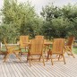 vidaXL Gartenstühle 6 Stk. Verstellbar Massivholz Teak vidaXL Gartenstühle 6 Stk. Verstellbar Massivholz Teak