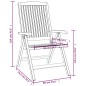 vidaXL Gartenstühle 6 Stk. Verstellbar Massivholz Teak vidaXL Gartenstühle 6 Stk. Verstellbar Massivholz Teak