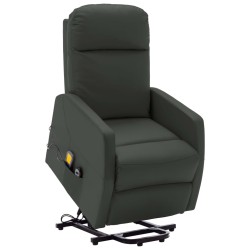 Massagesessel mit Aufstehhilfe Anthrazit Kunstleder