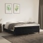 vidaXL Boxspringbett mit Matratze Schwarz 180x200 cm Samt vidaXL Boxspringbett mit Matratze Schwarz 180x200 cm Samt