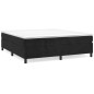 vidaXL Boxspringbett mit Matratze Schwarz 180x200 cm Samt vidaXL Boxspringbett mit Matratze Schwarz 180x200 cm Samt
