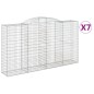 vidaXL Gabionen mit Hochbogen 7 Stk. 300x50x160/180cm Verzinktes Eisen vidaXL Gabionen mit Hochbogen 7 Stk. 300x50x160/180cm Verzinktes Eisen