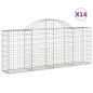 vidaXL Gabionen mit Hochbogen 14 Stk. 200x30x80/100cm Verzinktes Eisen vidaXL Gabionen mit Hochbogen 14 Stk. 200x30x80/100cm Verzinktes Eisen
