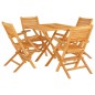 vidaXL 5-tlg. Garten-Essgruppe Massivholz Teak vidaXL 5-tlg. Garten-Essgruppe Massivholz Teak