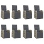 vidaXL 9-tlg. Garten-Essgruppe mit Kissen Grau Poly Rattan vidaXL 9-tlg. Garten-Essgruppe mit Kissen Grau Poly Rattan