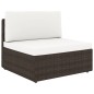 Modulares 2-Sitzer-Sofa Poly Rattan Braun Modulares 2-Sitzer-Sofa Poly Rattan Braun