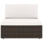 Modulares 2-Sitzer-Sofa Poly Rattan Braun Modulares 2-Sitzer-Sofa Poly Rattan Braun