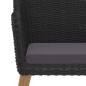 vidaXL 7-tlg. Garten-Essgruppe mit Kissen Schwarz vidaXL 7-tlg. Garten-Essgruppe mit Kissen Schwarz