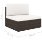 Modulares 2-Sitzer-Sofa Poly Rattan Braun Modulares 2-Sitzer-Sofa Poly Rattan Braun