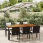 vidaXL 7-tlg. Garten-Essgruppe mit Kissen Schwarz Poly Rattan vidaXL 7-tlg. Garten-Essgruppe mit Kissen Schwarz Poly Rattan
