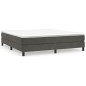 vidaXL Boxspringbett mit Matratze Dunkelgrau 180x200 cm Samt vidaXL Boxspringbett mit Matratze Dunkelgrau 180x200 cm Samt
