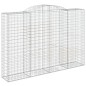 vidaXL Gabionen mit Hochbogen 3 Stk. 300x50x200/220cm Verzinktes Eisen vidaXL Gabionen mit Hochbogen 3 Stk. 300x50x200/220cm Verzinktes Eisen