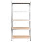 vidaXL Regale mit 5 Böden 3 Stk. Silbern Stahl & Holzwerkstoff vidaXL Regale mit 5 Böden 3 Stk. Silbern Stahl & Holzwerkstoff