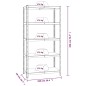vidaXL Regale mit 5 Böden 3 Stk. Silbern Stahl & Holzwerkstoff vidaXL Regale mit 5 Böden 3 Stk. Silbern Stahl & Holzwerkstoff