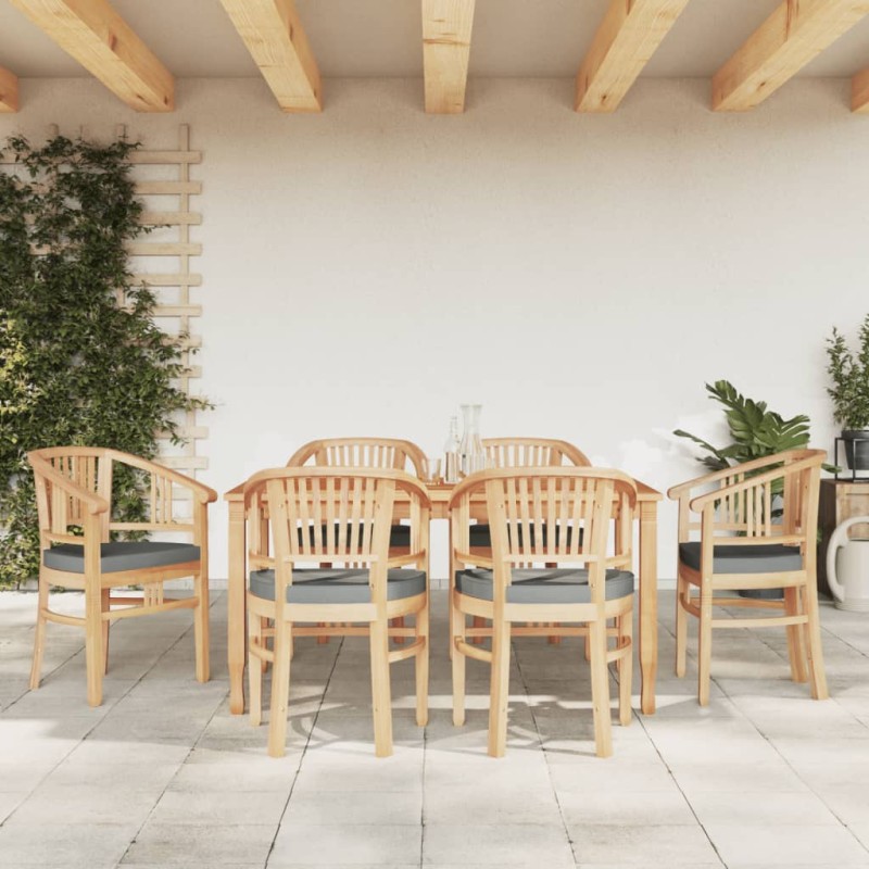 vidaXL 7-tlg. Garten-Essgruppe Massivholz Teak vidaXL 7-tlg. Garten-Essgruppe Massivholz Teak