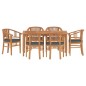 vidaXL 7-tlg. Garten-Essgruppe Massivholz Teak vidaXL 7-tlg. Garten-Essgruppe Massivholz Teak