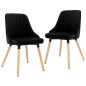 vidaXL Esszimmerstühle 2 Stk. Schwarz Samt vidaXL Esszimmerstühle 2 Stk. Schwarz Samt