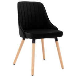 vidaXL Esszimmerstühle 2 Stk. Schwarz Samt