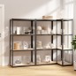 vidaXL Regale mit 4 Böden 3 Stk. Anthrazit Stahl & Holzwerkstoff vidaXL Regale mit 4 Böden 3 Stk. Anthrazit Stahl & Holzwerkstoff