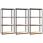 vidaXL Regale mit 4 Böden 3 Stk. Anthrazit Stahl & Holzwerkstoff vidaXL Regale mit 4 Böden 3 Stk. Anthrazit Stahl & Holzwerkstoff