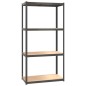 vidaXL Regale mit 4 Böden 3 Stk. Anthrazit Stahl & Holzwerkstoff vidaXL Regale mit 4 Böden 3 Stk. Anthrazit Stahl & Holzwerkstoff