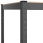 vidaXL Regale mit 4 Böden 3 Stk. Anthrazit Stahl & Holzwerkstoff vidaXL Regale mit 4 Böden 3 Stk. Anthrazit Stahl & Holzwerkstoff