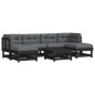 vidaXL 7-tlg. Garten-Lounge-Set mit Kissen Schwarz Massivholz vidaXL 7-tlg. Garten-Lounge-Set mit Kissen Schwarz Massivholz