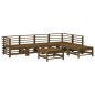 vidaXL 7-tlg. Garten-Lounge-Set mit Kissen Honigbraun Massivholz vidaXL 7-tlg. Garten-Lounge-Set mit Kissen Honigbraun Massivholz