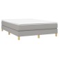 vidaXL Boxspringbett mit Matratze Hellgrau 140x200 cm Stoff vidaXL Boxspringbett mit Matratze Hellgrau 140x200 cm Stoff