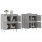 Sideboards 2 Stk. Grau Sonoma Holzwerkstoff Sideboards 2 Stk. Grau Sonoma Holzwerkstoff