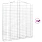 vidaXL Gabionen mit Hochbogen 2 Stk. 200x30x220/240cm Verzinktes Eisen vidaXL Gabionen mit Hochbogen 2 Stk. 200x30x220/240cm Verzinktes Eisen