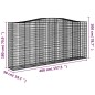 vidaXL Gabionen mit Hochbogen 7 Stk. 400x50x180/200cm Verzinktes Eisen vidaXL Gabionen mit Hochbogen 7 Stk. 400x50x180/200cm Verzinktes Eisen