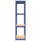 vidaXL Regale mit 4 Böden 2 Stk. Blau Stahl & Holzwerkstoff vidaXL Regale mit 4 Böden 2 Stk. Blau Stahl & Holzwerkstoff