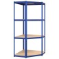 vidaXL Regale mit 4 Böden 2 Stk. Blau Stahl & Holzwerkstoff vidaXL Regale mit 4 Böden 2 Stk. Blau Stahl & Holzwerkstoff
