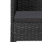 vidaXL 5-tlg. Garten-Essgruppe mit Kissen Schwarz Poly Rattan vidaXL 5-tlg. Garten-Essgruppe mit Kissen Schwarz Poly Rattan