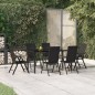 vidaXL 7-tlg. Garten-Essgruppe Schwarz Poly Rattan vidaXL 7-tlg. Garten-Essgruppe Schwarz Poly Rattan