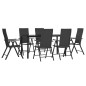 vidaXL 7-tlg. Garten-Essgruppe Schwarz Poly Rattan vidaXL 7-tlg. Garten-Essgruppe Schwarz Poly Rattan