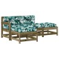 vidaXL 4-tlg. Garten-Lounge-Set mit Kissen Kiefernholz Imprägniert vidaXL 4-tlg. Garten-Lounge-Set mit Kissen Kiefernholz Imprägniert